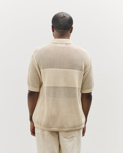 Universal Works S/S Knit Shirt, Ecru