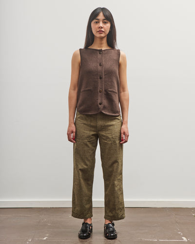 orSlow Short Length Chambray Fatigue Pants, Dusty Olive