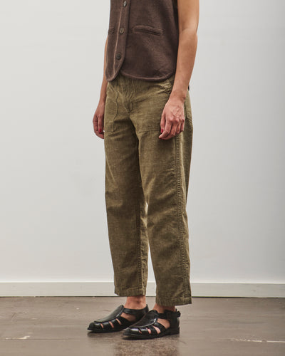 orSlow Short Length Chambray Fatigue Pants, Dusty Olive