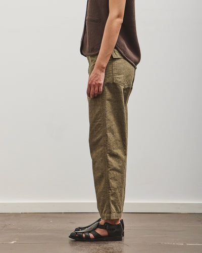 orSlow Short Length Chambray Fatigue Pants, Dusty Olive