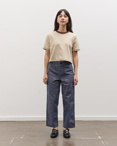 orSlow Short Length Chambray Fatigue Pants, Stone Blue