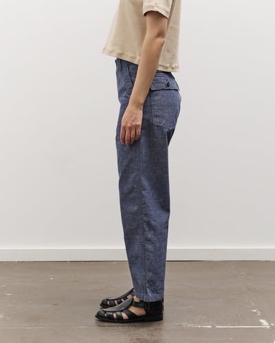 orSlow Short Length Chambray Fatigue Pants, Stone Blue