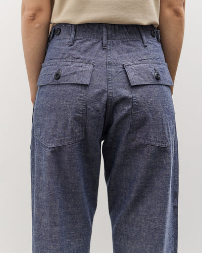 orSlow Short Length Chambray Fatigue Pants, Stone Blue