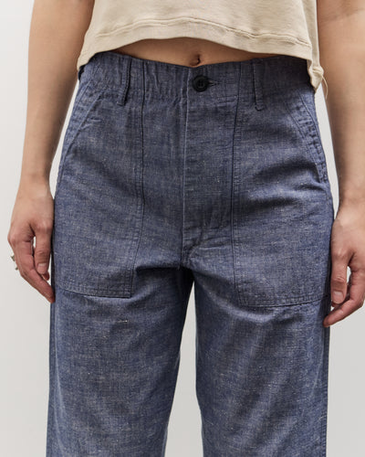 orSlow Short Length Chambray Fatigue Pants, Stone Blue