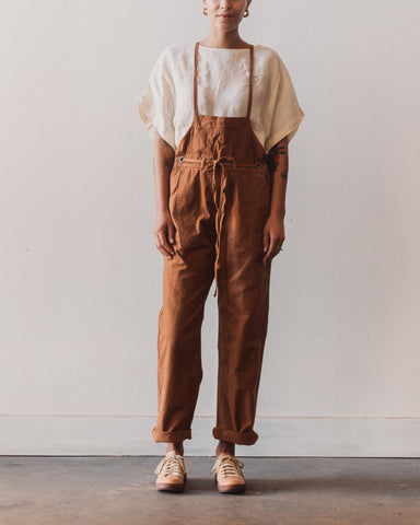 Kapital Light Canvas Welder Overall, Leather Brown