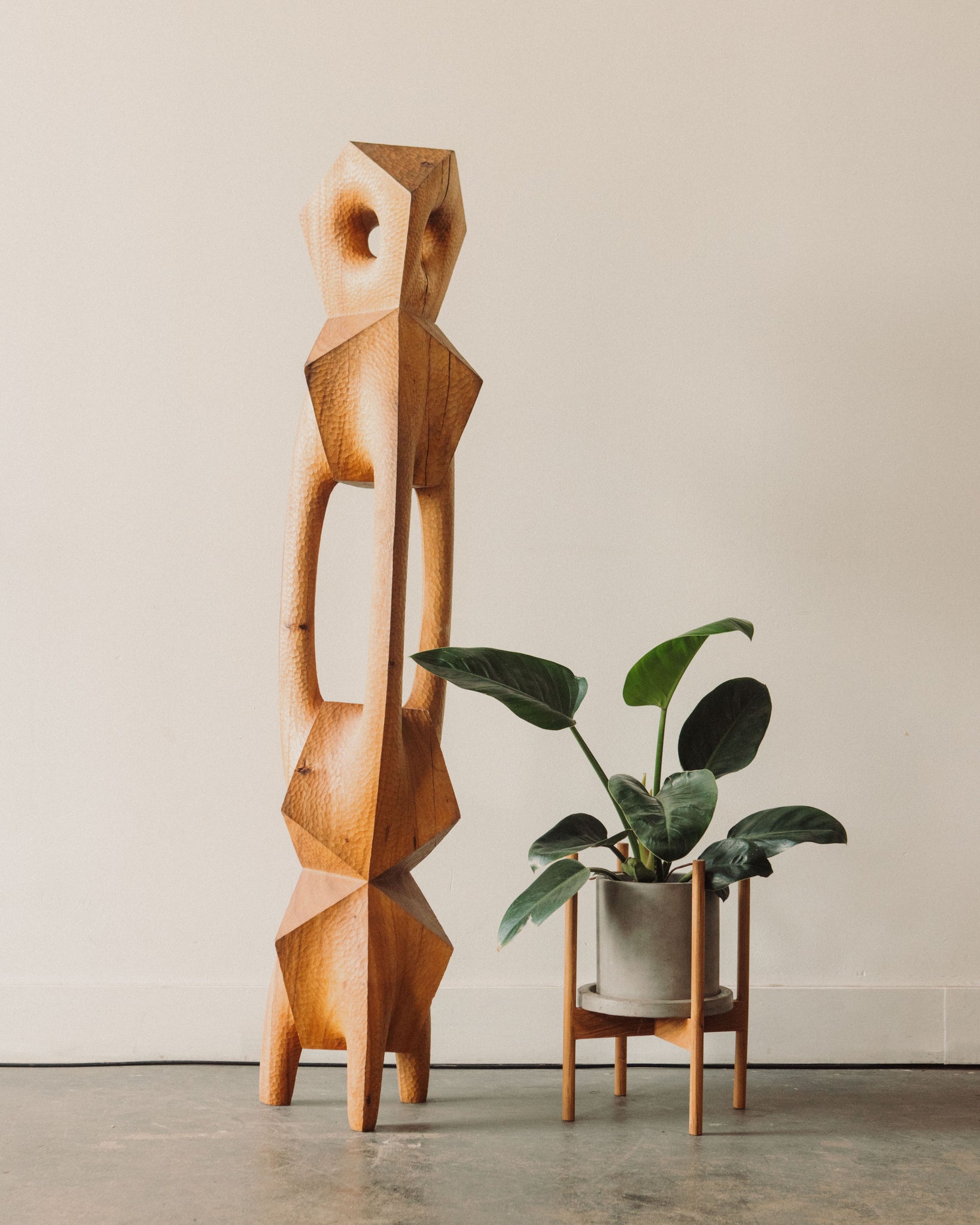 Aleph Geddis Wood Sculpture, Large Creature