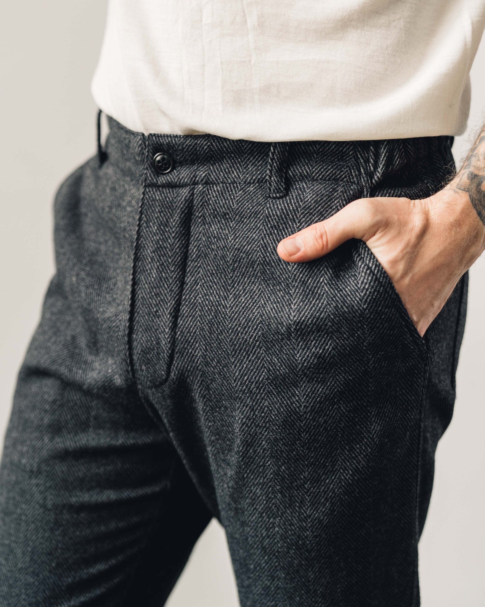 Arpenteur Petanque Wool Trousers, Grey
