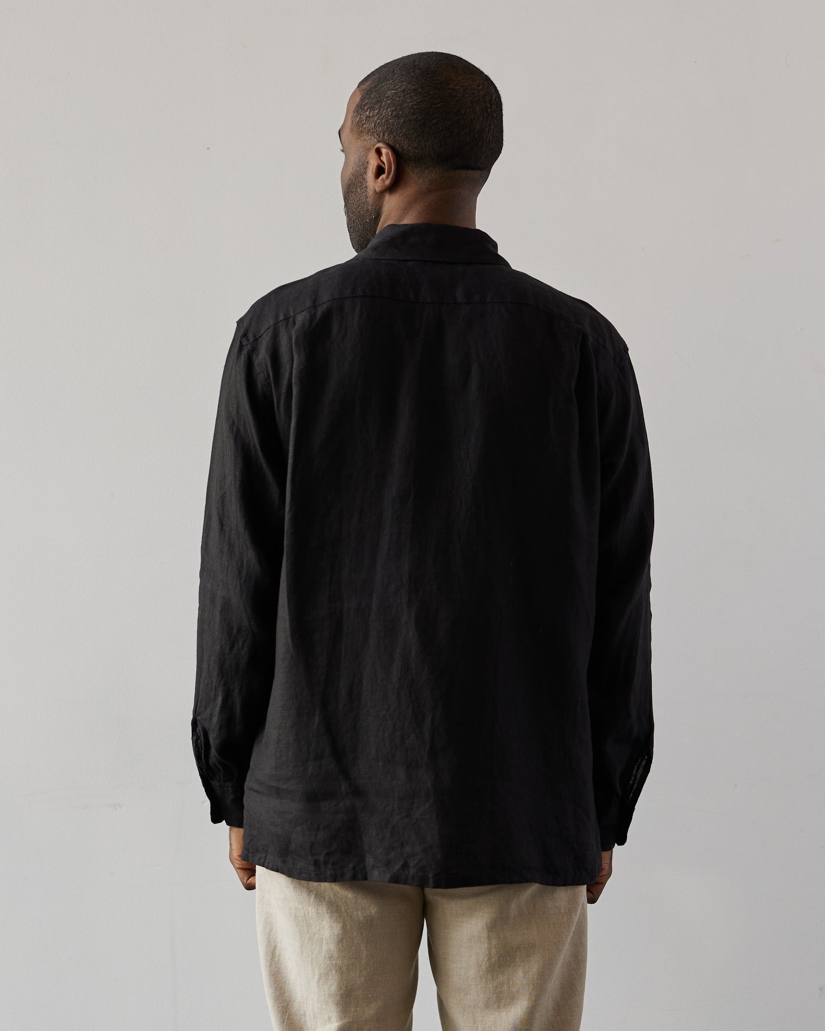 Engineered Garments Linen Classic Shirt, Black