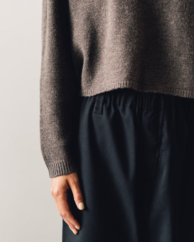 7115 Relaxed Mockneck Sweater, Umber