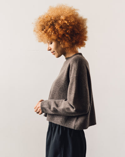 7115 Relaxed Mockneck Sweater, Umber