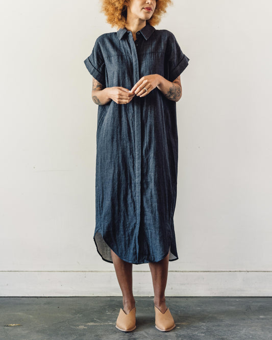 7115 Maxi Dress Cotton, Navy