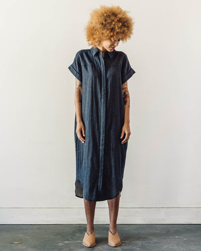 7115 Maxi Dress Cotton, Navy