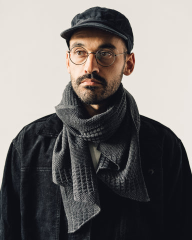 Engineered Garments Knit Scarf, Charcoal