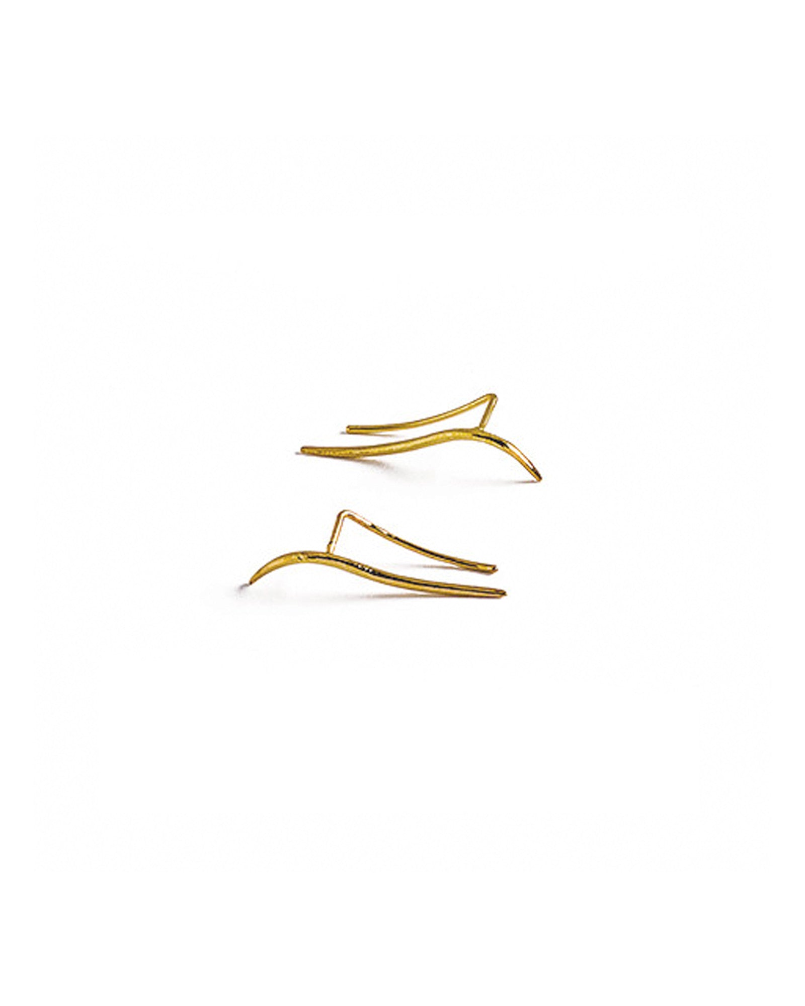 Knobbly Studio Calligraphic Ear Pin Yellow Gold