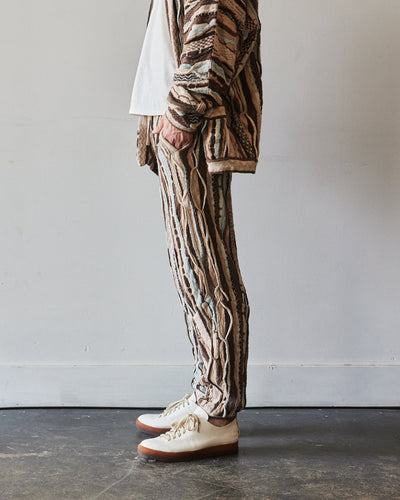 Kapital 7G Knit Gaudy Sweat Pants, Brown