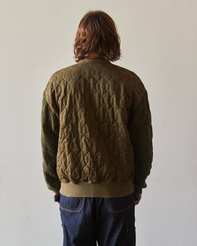 Kapital Waffle Quilt Crew Sweater, Khaki
