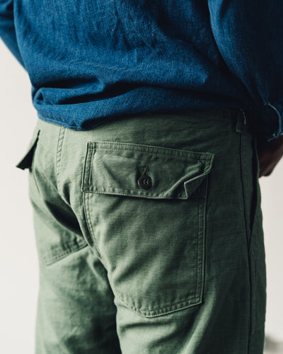 orSlow Slim Fit Fatigue Pant, Green