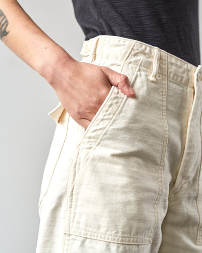 orSlow Short Length US Army Pants, Ecru