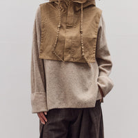 Waxed Hooded Vest, Tan