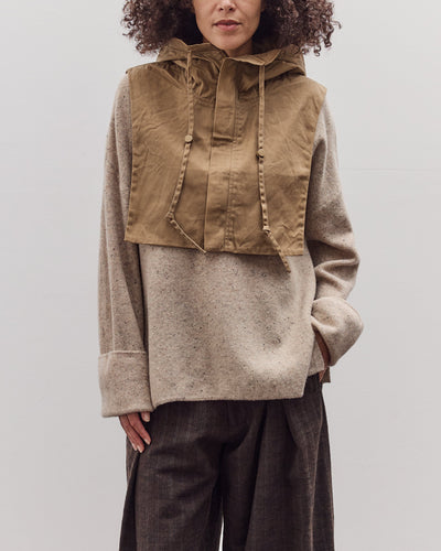 Waxed Hooded Vest, Tan