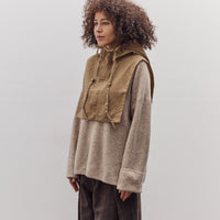Waxed Hooded Vest, Tan