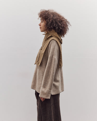 Waxed Hooded Vest, Tan