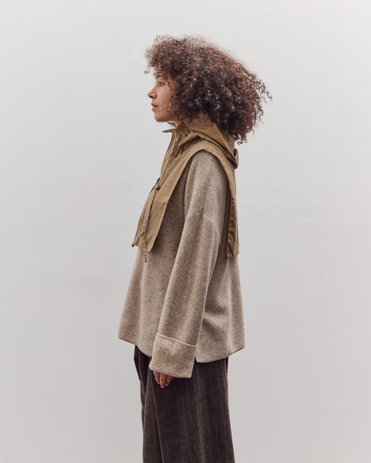 Waxed Hooded Vest, Tan