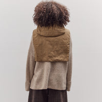 Waxed Hooded Vest, Tan