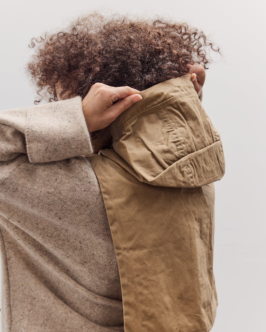 Waxed Hooded Vest, Tan
