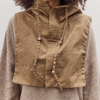 Waxed Hooded Vest, Tan