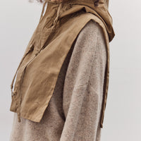 Waxed Hooded Vest, Tan
