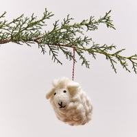 Sheep Felt Wool Christmas Ornament