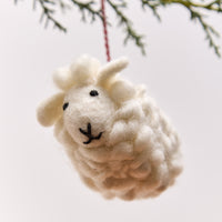 Sheep Felt Wool Christmas Ornament
