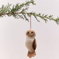 Owl Felt Wool Christmas Ornament