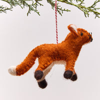 Fox Felt Wool Christmas Ornament