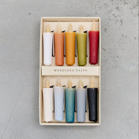 Daiyo Colorful Rice Wax Candle, Earth Colors