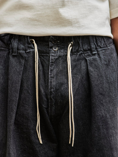 Sillage Circular Short Pants, Denim Washed Black