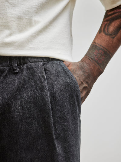 Sillage Baggy Trousers, Denim Washed Black