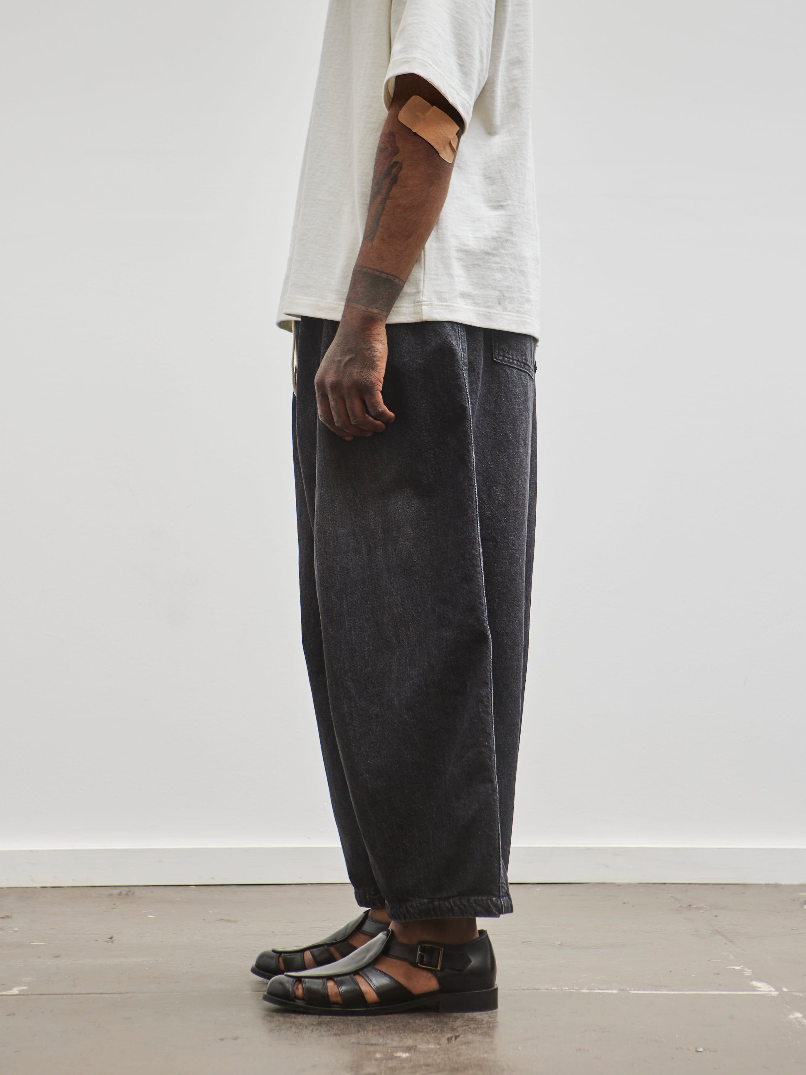 パンツ sillage circular pants Sillage Circular Pants, Denim Washed Black – Glasswing