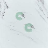 Muse Hoops, Sea Glass