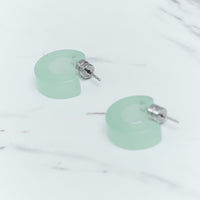 Muse Hoops, Sea Glass