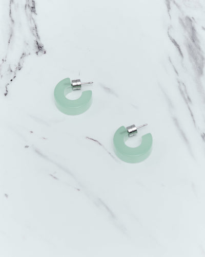 Machete Muse Hoops, Sea Glass