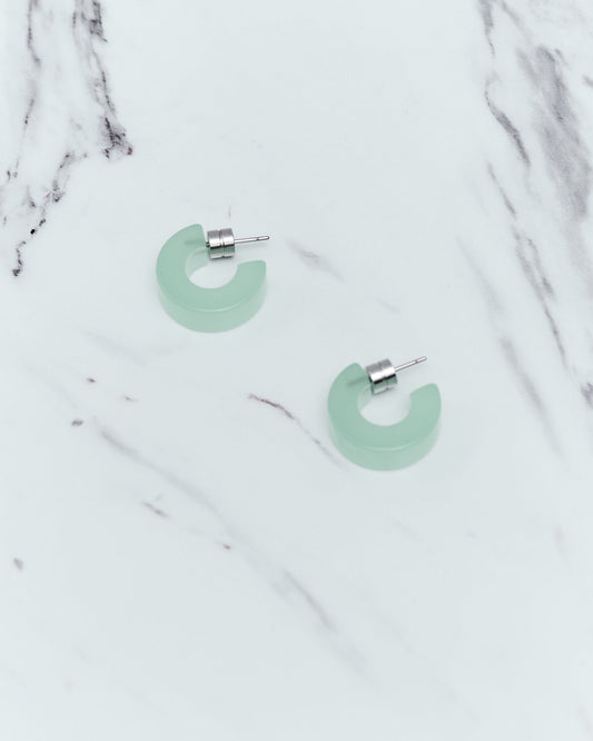 Machete Muse Hoops, Sea Glass