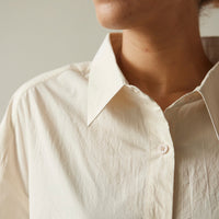 7115 3/4 Button Down Shirtdress, Off-White