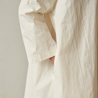 7115 3/4 Button Down Shirtdress, Off-White