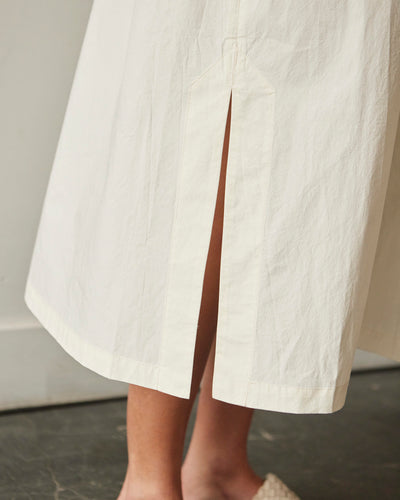 7115 3/4 Button Down Shirtdress, Off-White