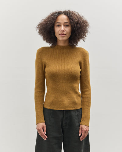 7115 Mockneck LS Top, Mustard