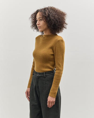 7115 Mockneck LS Top, Mustard