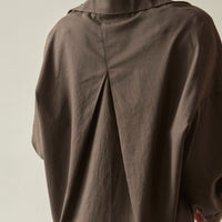 7115 Airy Flat Hem Button Down, Molasses