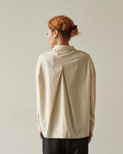 7115 Airy Flat Hem Button Down, Oyster